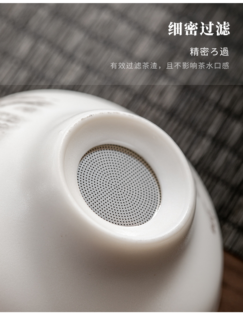 Ceramic) about Ceramic tea set tea strainer tea accessories stainless steel mesh tea tea strainer