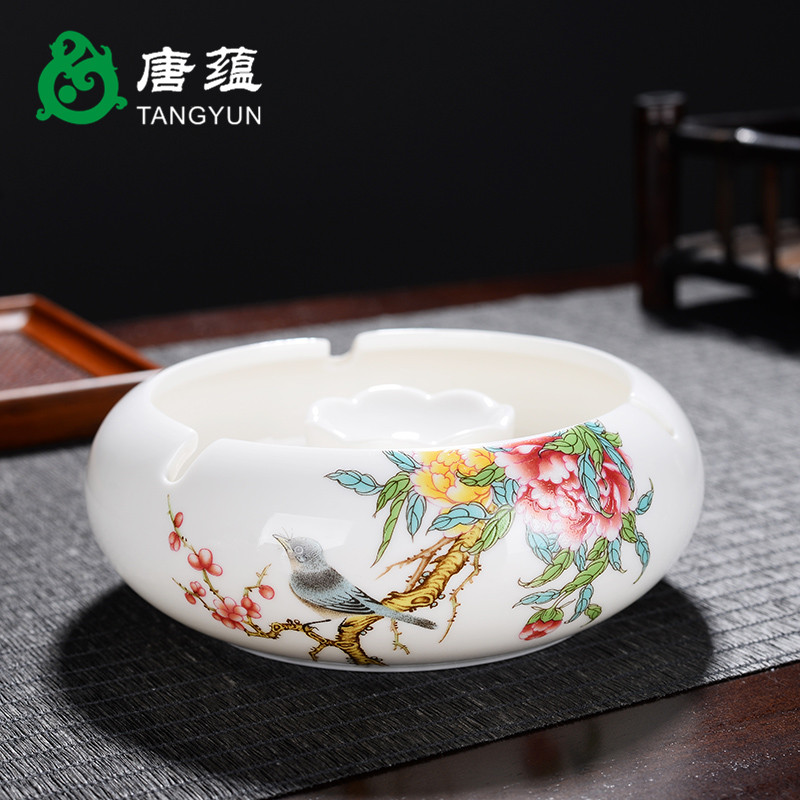 Cigar ashtray and fly ash guest lounge home office with cover ashtray ceramic creative move trend