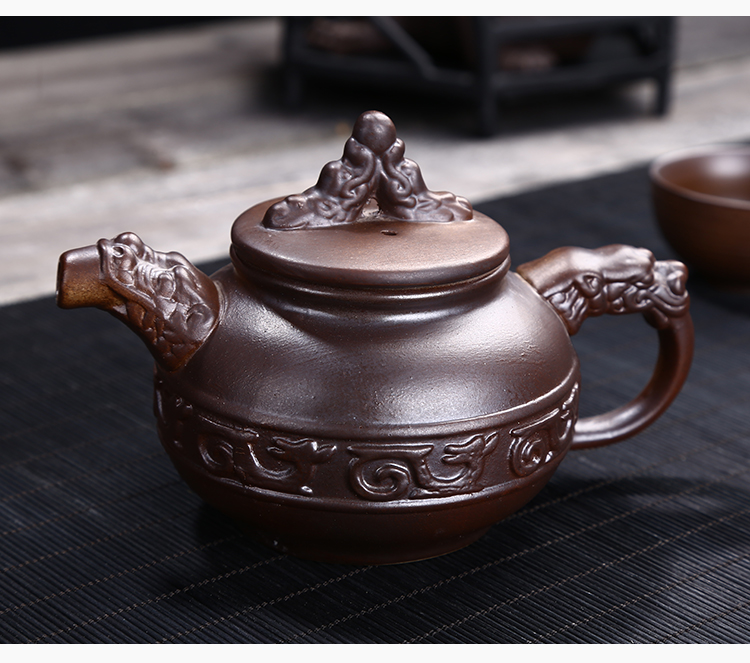 Undressed ore violet arenaceous kung fu tea sets firewood ceramic tea cup lid bowl sitting room of a complete set of the home office