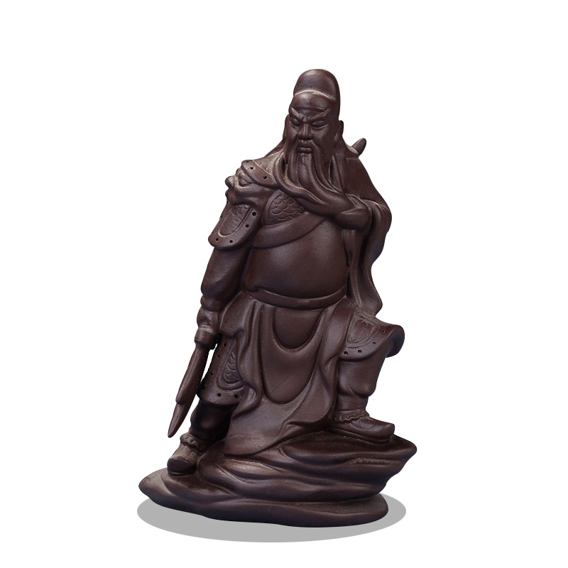 Boutique purple sand tea pet furnishing articles lucky the mythical wild animal can keep the young monk and the duke guan urine Eva kung fu tea tea tray table accessories