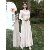 Весеннее летнее цветное платье подружки невесты, для подружки невесты, цвета шампанского, китайский стиль