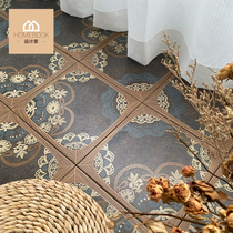 French mid-century style wood grain tiles 300X300 balcony bathroom floor tiles matte non-slip art retro tiles