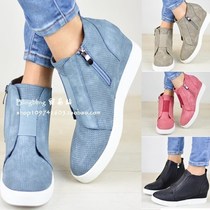 Women Ankle Boots Autumn lady Platform Height Increase Shoes