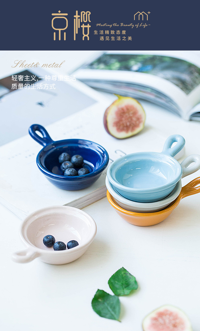 Creative dish, high - temperature ceramic baking bowl pudding household sauce dip seasoning little jealous dish dishes flavor dishes