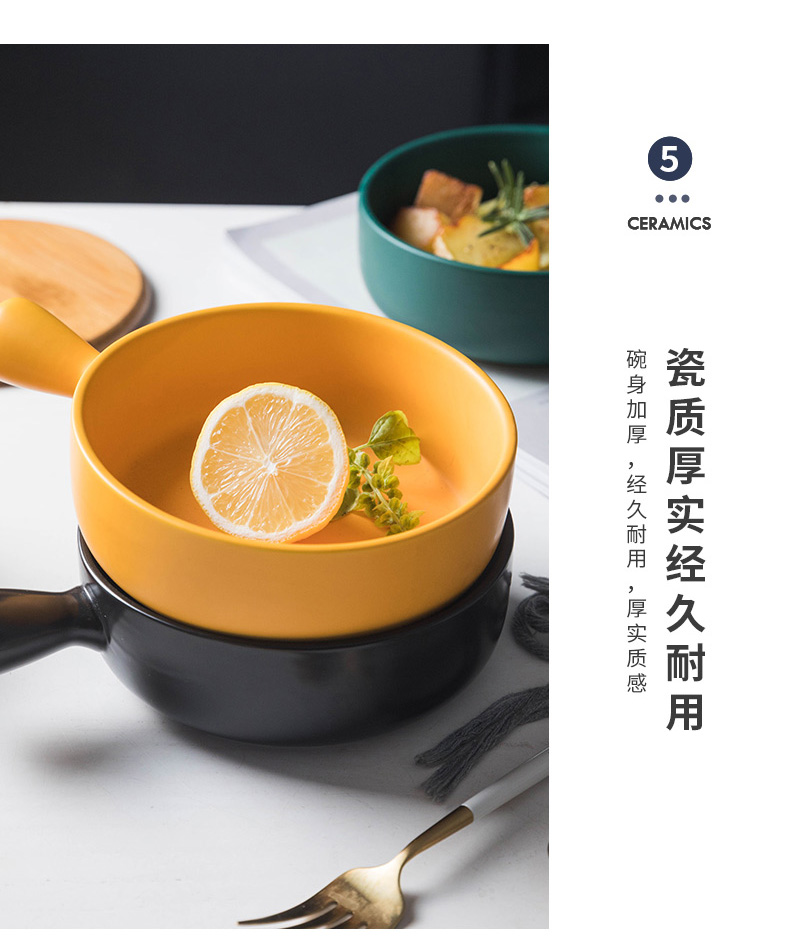 Web celebrity northern wind household ceramic bowl of noodles for breakfast rainbow such as bowl with the handle large baking bowl of tableware individual creative move