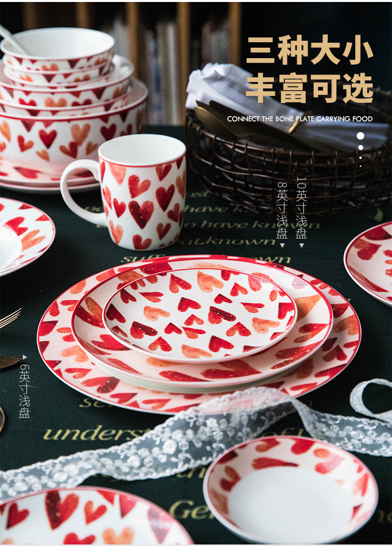 Nordic plate combination suit dish home ins web celebrity western food dish creative steak ceramic tableware big plate