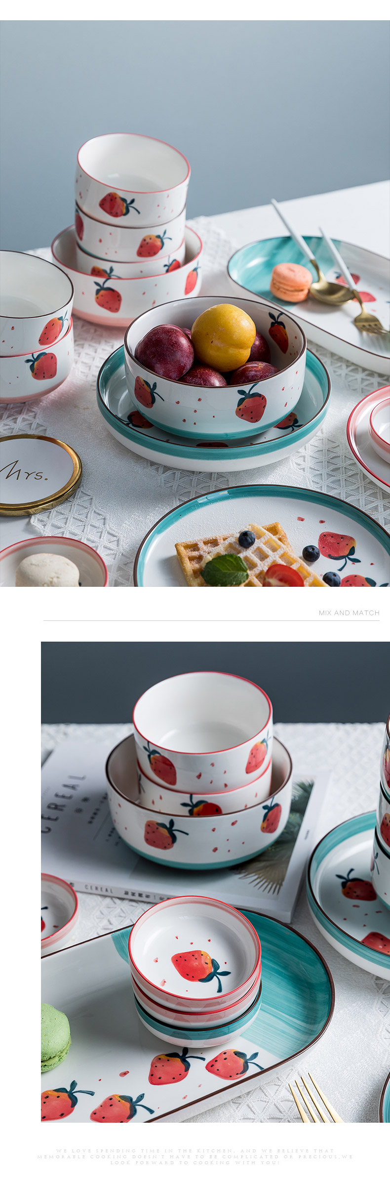 The Nice dishes trill web celebrity creative combination suit dish dish household ins lovely tableware ceramic plate
