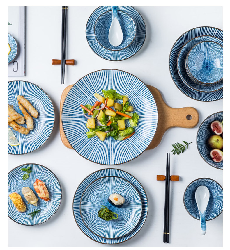 Jingdezhen ceramic dishes suit creative household eat bowl bowl Japanese dishes suit move ins of the wind