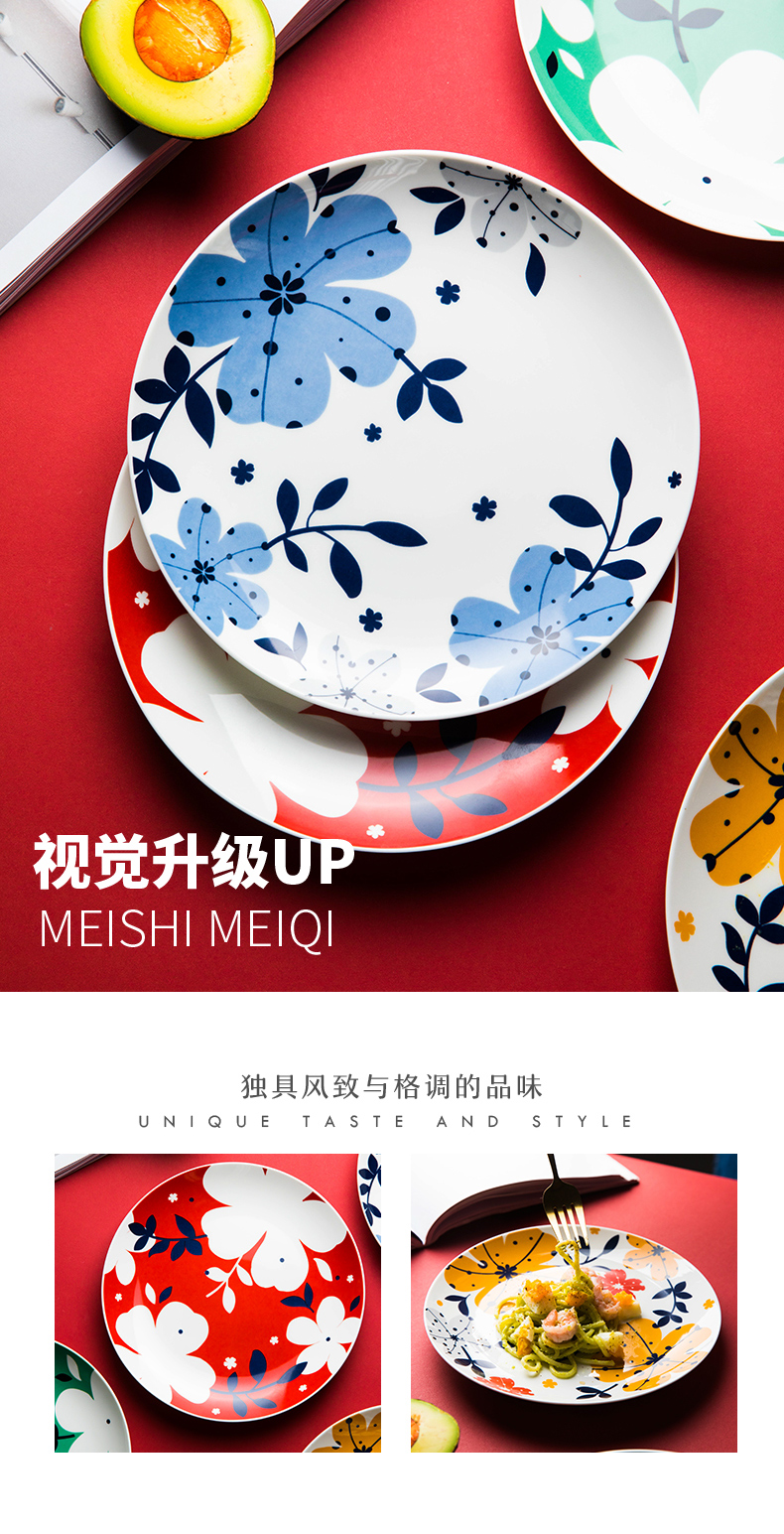 Web celebrity nice dishes suit combination dishes household ins tableware ceramics western food steak plate of creative dishes