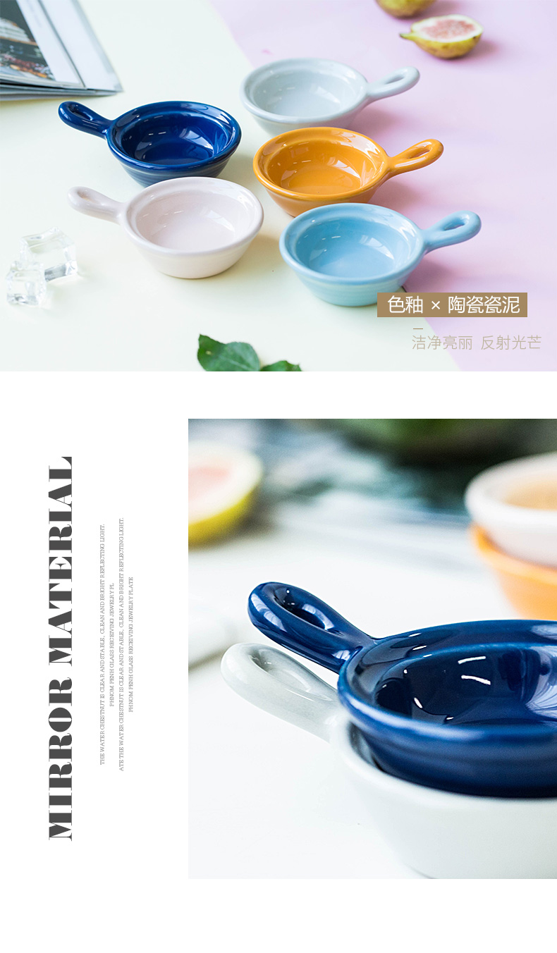 Creative dish, high - temperature ceramic baking bowl pudding household sauce dip seasoning little jealous dish dishes flavor dishes