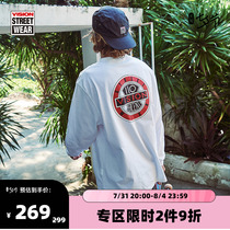 VISION Historical reengraving pattern printed heavy lbs loose round collar Long sleeves T-shirt for men and women 2022 new