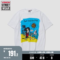 VISION2020 new fashion loose graffiti round neck short sleeve T-shirt trend top V201NC9097