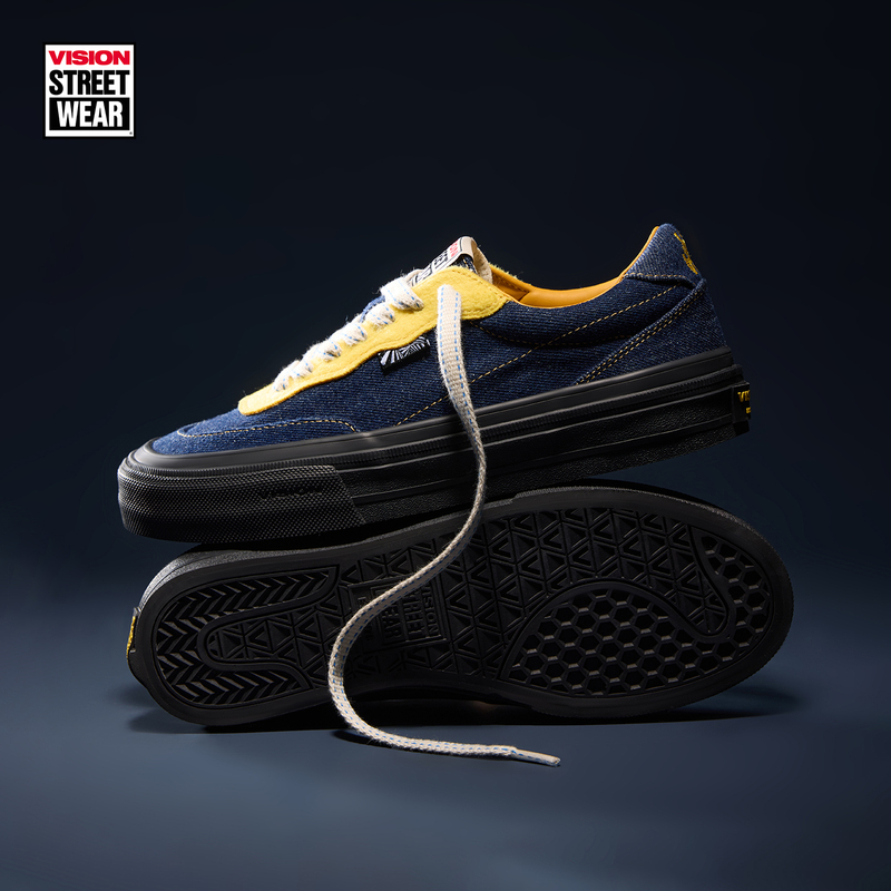 Vision Official Denim Series American Street Retro Classic Washed Denim Skateboard Shoes 26 Autumn New Arrivals