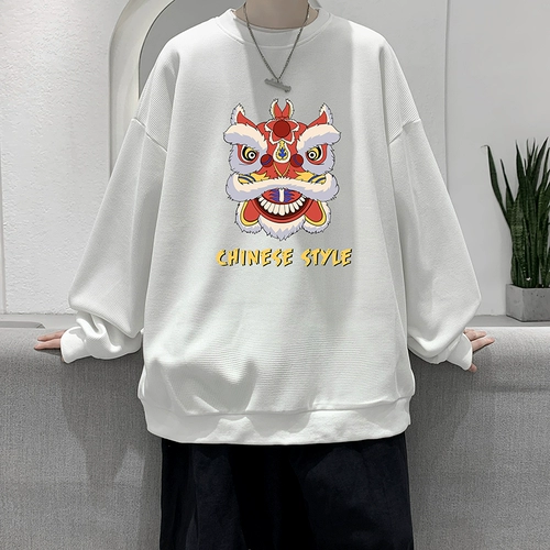 Осенняя утепленная толстовка, демисезонный лонгслив, удерживающая тепло футболка, в американском стиле, оверсайз