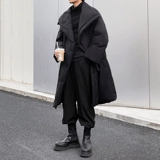 Длинный пуховик с пухом, утепленная куртка, средней длины, большой размер, оверсайз