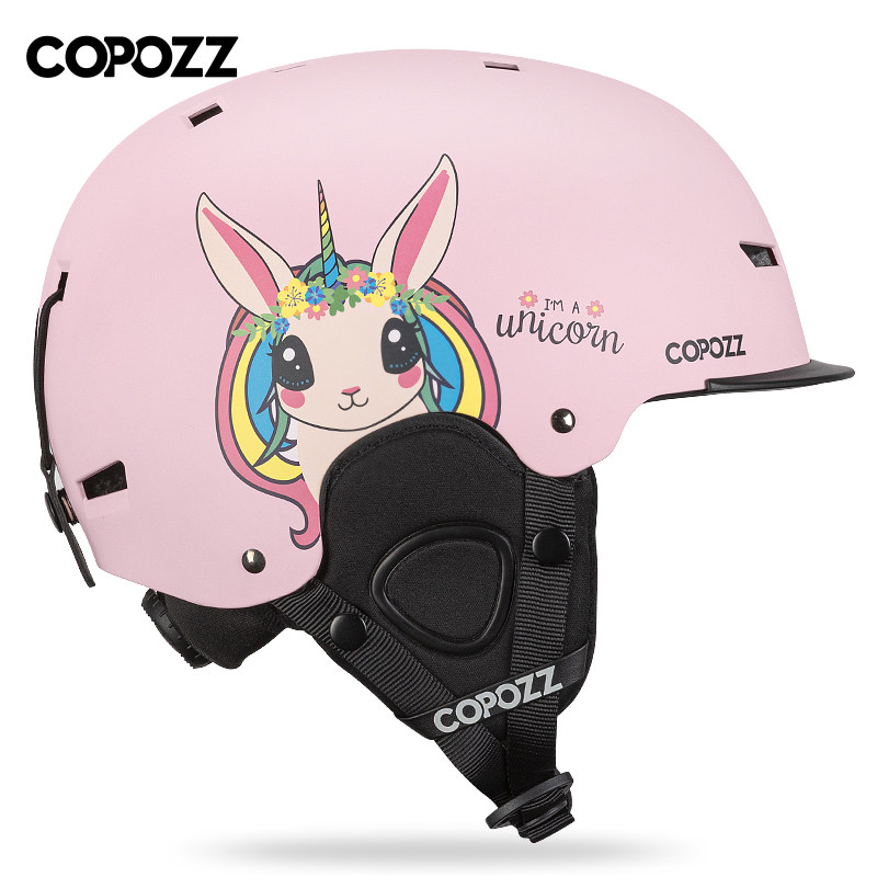 COPOZZ ski helmet children men's and women's single and double board outdoor safety snow helmet snow helmet snow goggles set integrated protective gear