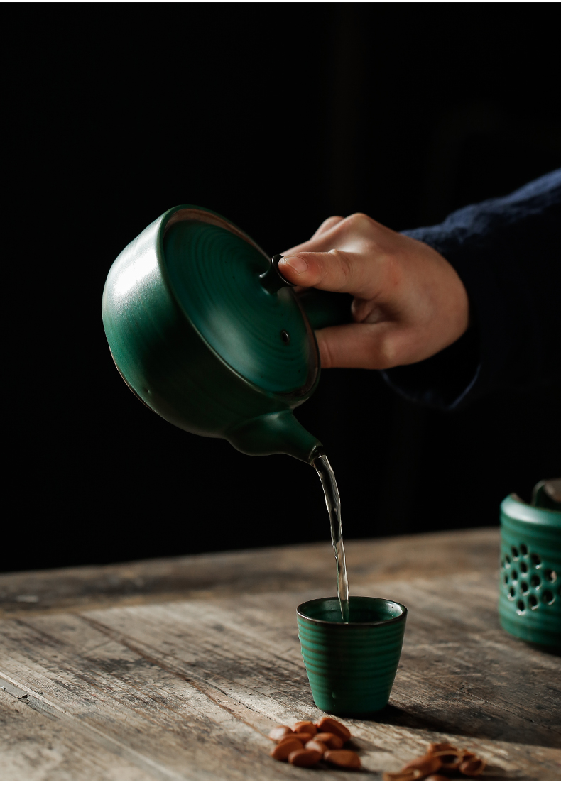 ShangYan Japanese - style wine suits for home antique white wine cup he its drank wine'm burning furnace of a complete set of ceramic hip points trumpet