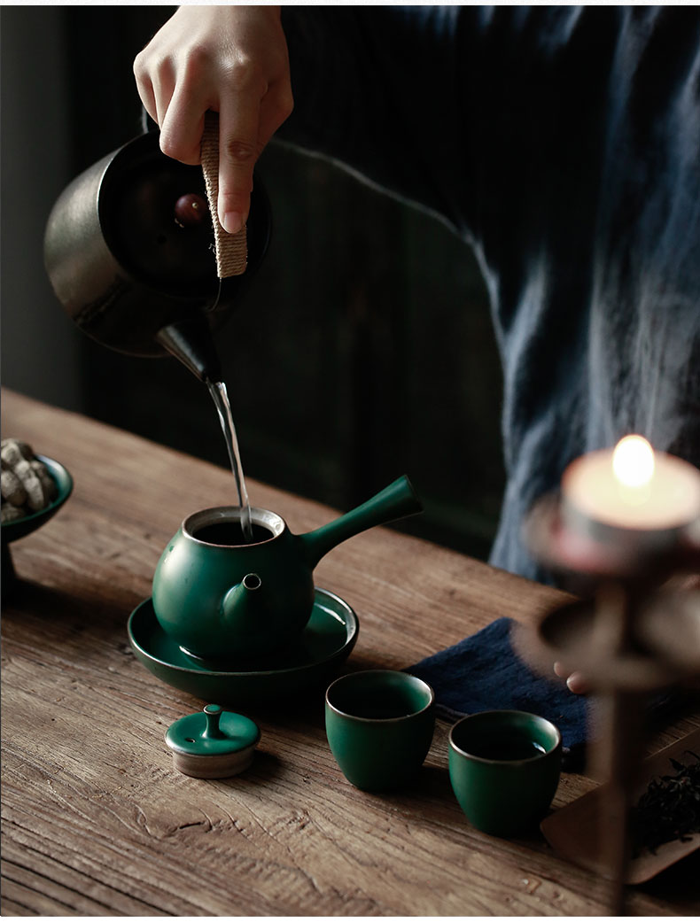 ShangYan pot bearing pot doesn kung fu tea set zero restoring ancient ways with the teapot Japanese TaoGan mercifully a pot of thick MATS thermal pad