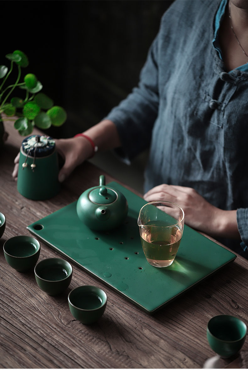 ShangYan ceramic tea tray was small tea table tea tray was contracted household water storage type restoring ancient ways Japanese dry terms plate saucer plate