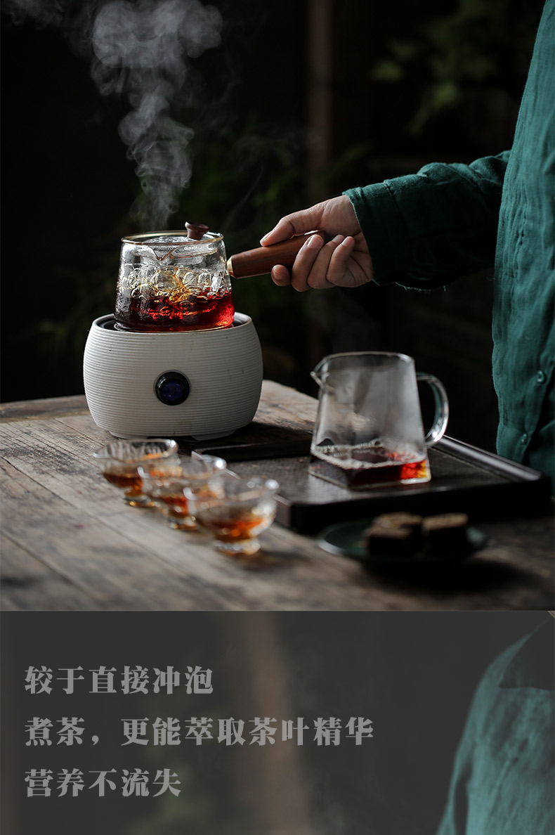 ShangYan who spinosa, high temperature resistant glass pot kettle black tea teapot the home side pot electricity TaoLu suits for