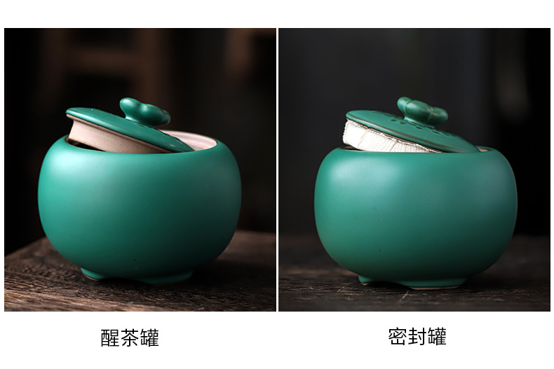 ShangYan ceramic small restore ancient ways the tea caddy fixings seal pot receives the mini portable POTS sample tea canister