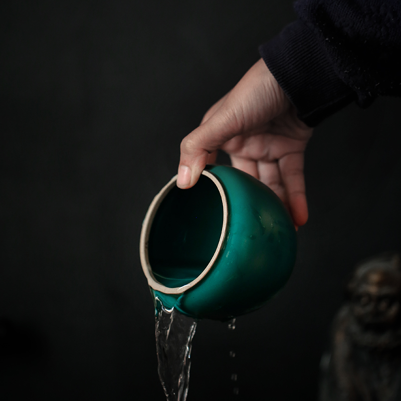 ShangYan antique Japanese built water tea cups to wash bowl of water, after the ceramic XiCha wash with cover kung fu tea tea taking with zero