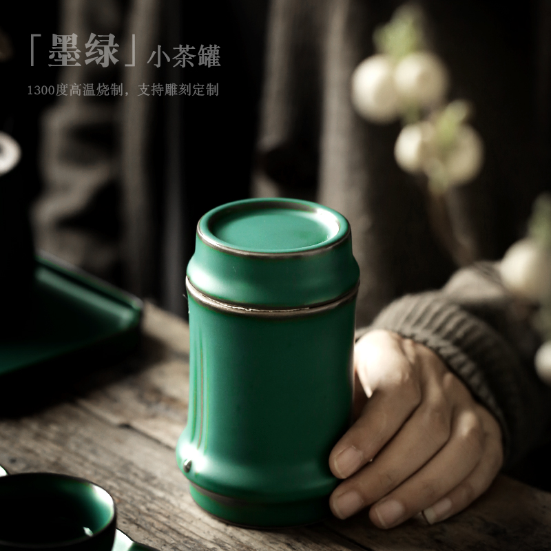 ShangYan ceramic tea pot small seal storage POTS of tea tins mini portable small POTS tanks