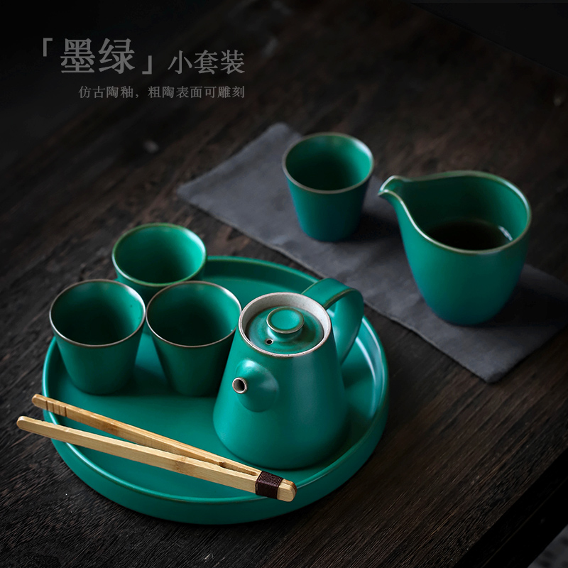 ShangYan ceramic teapot restoring ancient ways suit contracted a pot of two cups of small sets of kung fu tea set home 2 people make tea