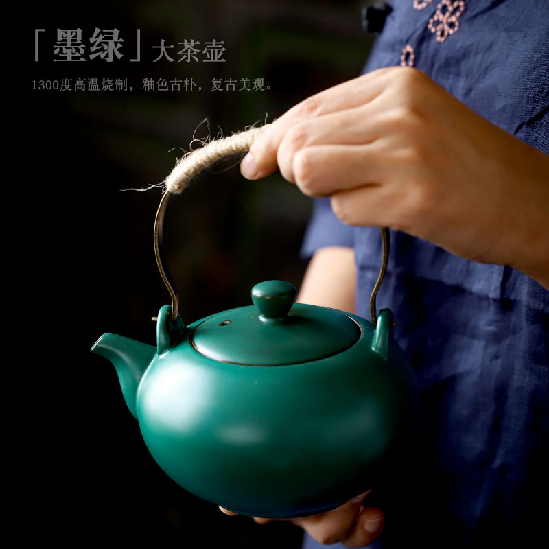 ShangYan pot of household ceramic teapot high - capacity girder teapot kung fu tea kettle with filter flower pot