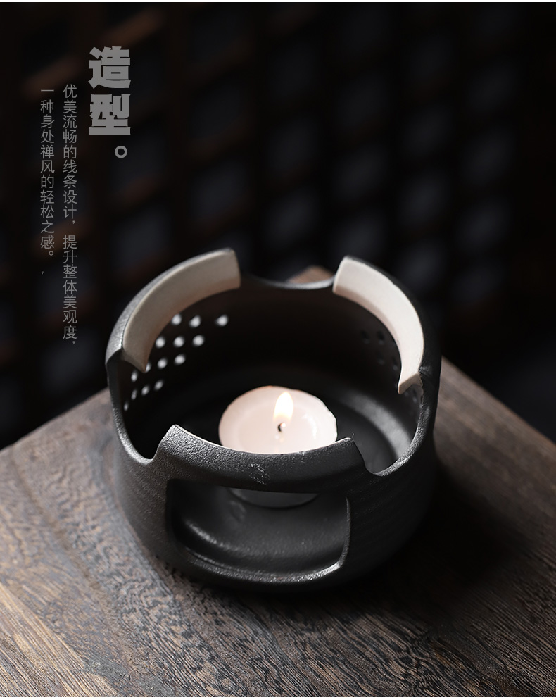 ShangYan Japanese tea stove cooking kung fu tea based retro black pottery candles stove heating furnace insulation tea stove