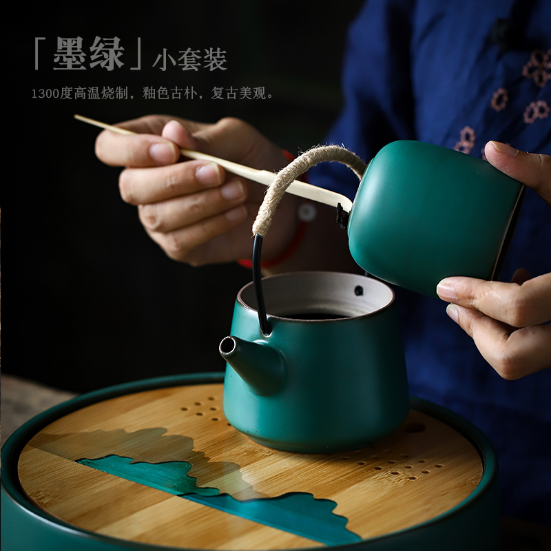 ShangYan household utensils suit contracted kung fu tea set ceramic teapot teacup set of office of a complete set of small ground