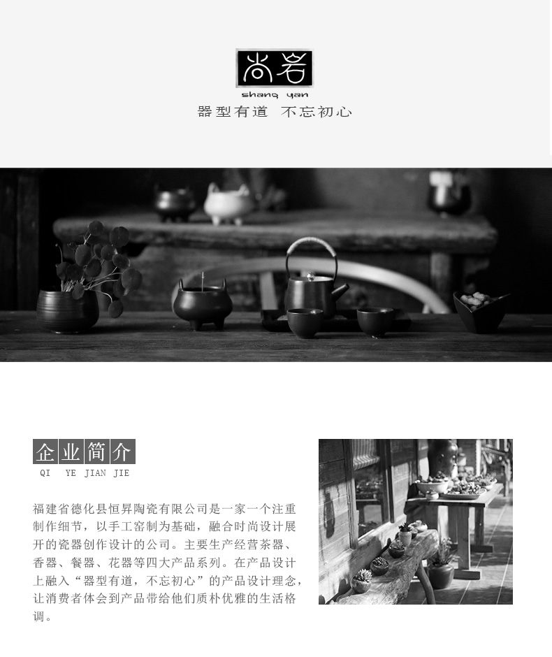 ShangYan Japanese ceramic teapot hand grasp pot of up small teapot single pot of filtering household contracted kung fu tea pot