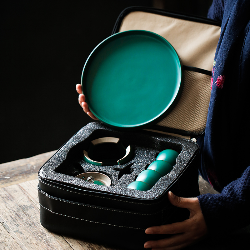 ShangYan portable package travel tea set is suing candles furnace heating temperature teapot Japanese tea tourism cup