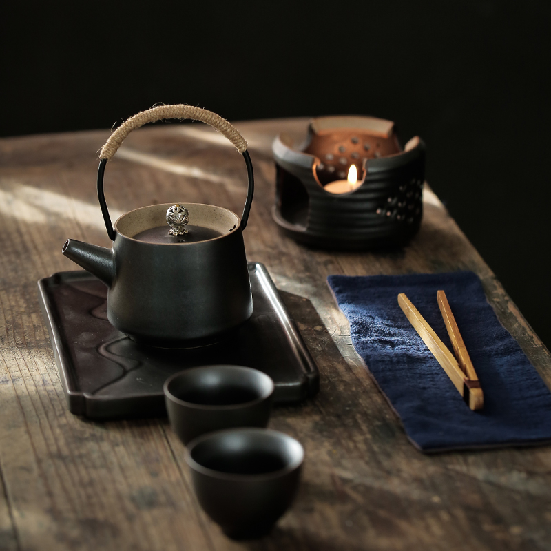 ShangYan Japanese kung fu tea set the based heating temperature tea stove teapot tea tray ceramic cups of a complete set of the home