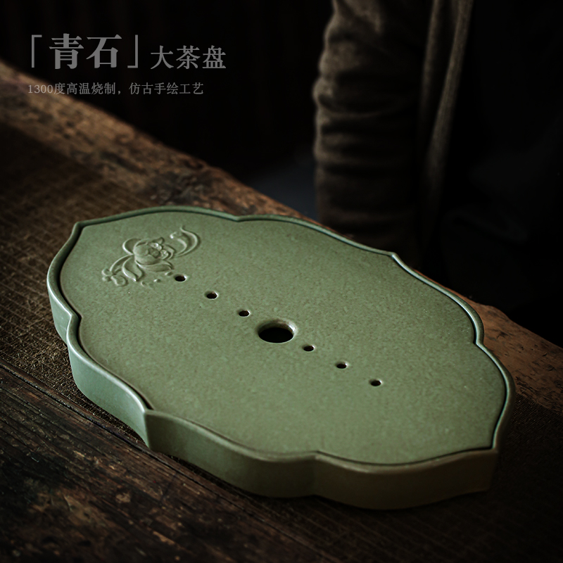 ShangYan ceramic plate of drainage water lotus tea tray was creative dry mercifully tea tray was contracted household kung fu tea tea table