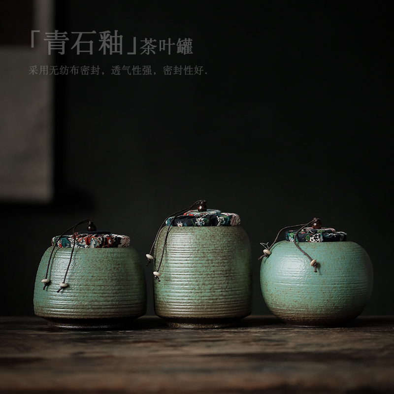 ShangYan Japanese ceramic tea pot household seal storage POTS of black tea, black tea tea canister package storage tank