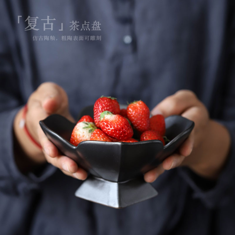 ShangYan Japanese high tea tray was creative snack plate dry fruit tray ceramic snack serving tea accessories tray