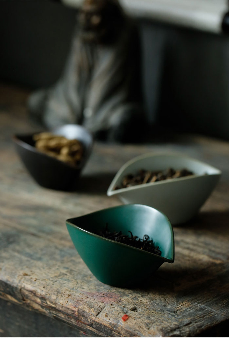 ShangYan Japanese tea tray was creative snack plate dry fruit tray ceramic snack serving tea accessories the nut plate