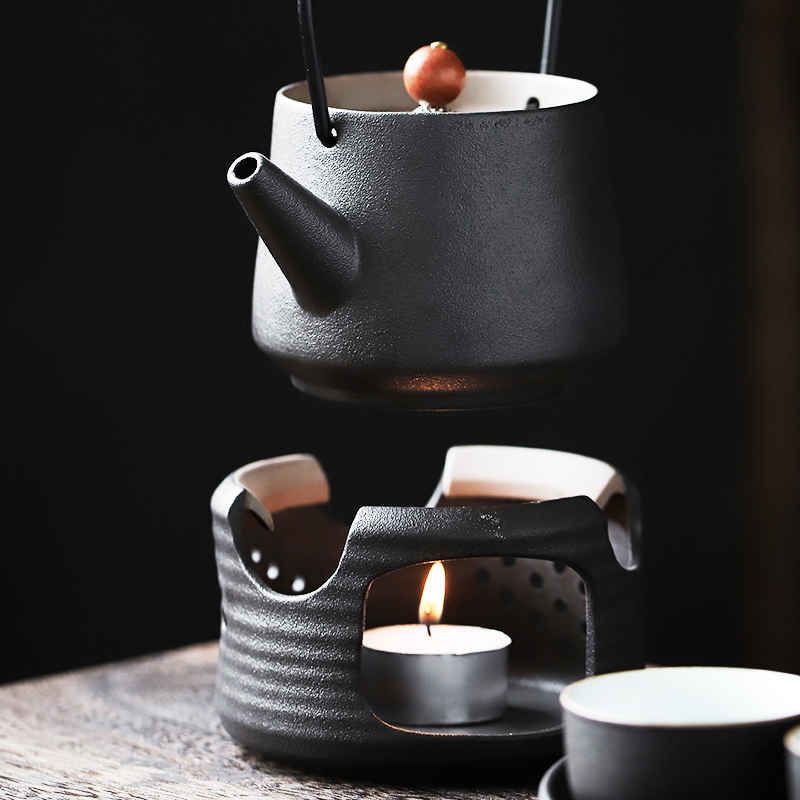 ShangYan Japanese tea stove cooking kung fu tea based retro black pottery candles stove heating furnace insulation tea stove