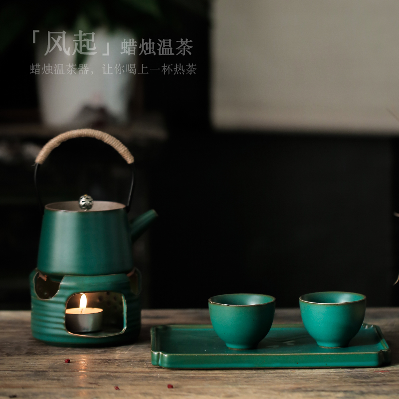 ShangYan Japanese kung fu tea set the based heating temperature tea stove teapot tea tray ceramic cups of a complete set of the home