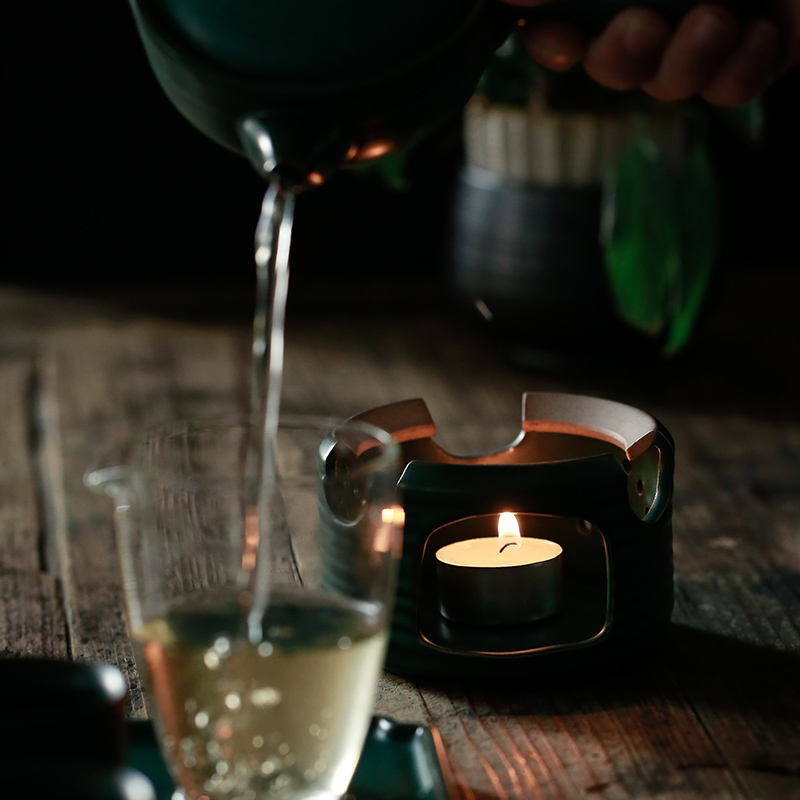 ShangYan Japanese ancient ceramic based constant temperature heating insulation treasure burn temperature tea, kungfu tea taking with zero