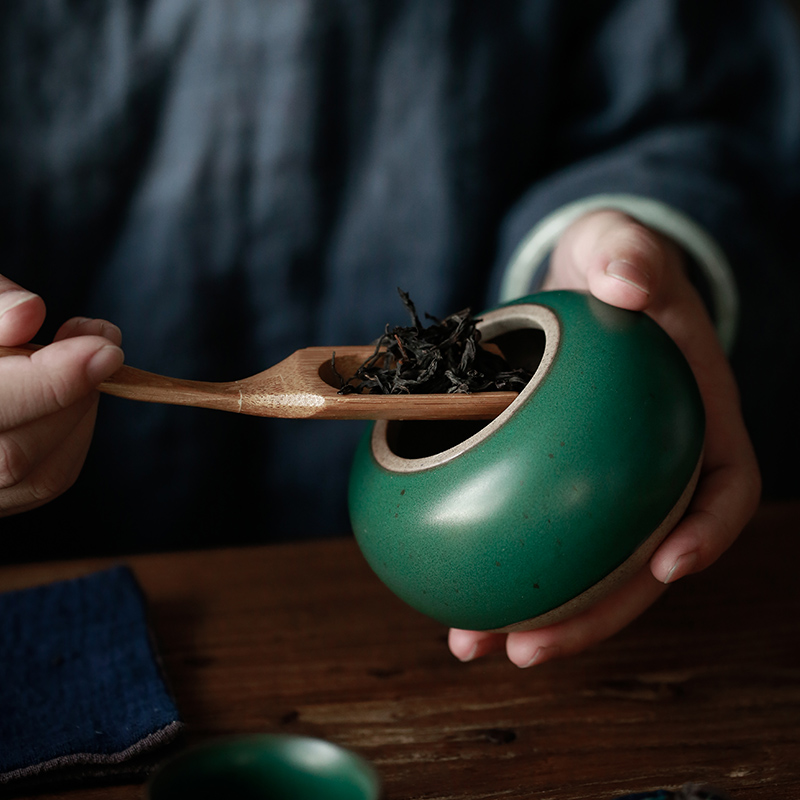 ShangYan retro ceramic tea pot small seal storage tank receives the general tea tins, tea warehouse