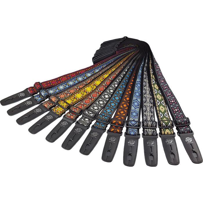 Rotating seven days instrument Lock-It genuine leather nylon retro patterned beauty self-lock electric guitar bass cuddling bag