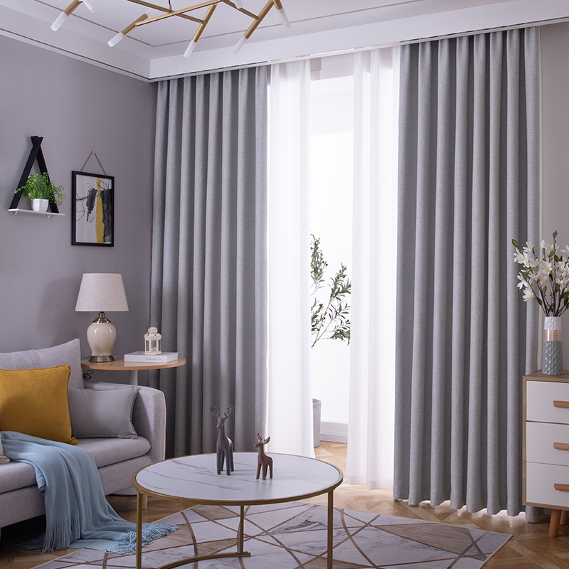 2022 new shading windows hangings Nordic minimalist light and luxurious atmosphere Living room Bedrooms modern finished hemp curtains