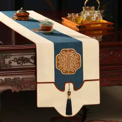 New Chinese Zen tea table table table flag Chinese cotton linen fabric tea table tea flag TV cabinet tea table table cloth