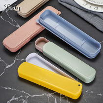 Tao Di tableware box large portable children student chopsticks spoon Box empty carry baby take-out storage box