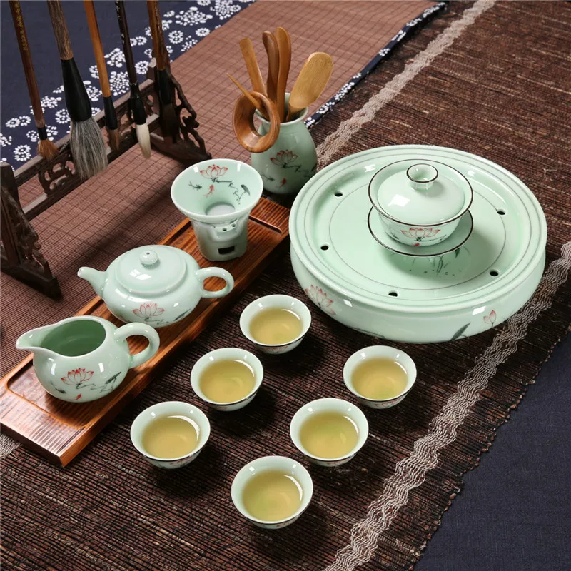 Чайный набор, чайная чашка, керамический круглый чайник