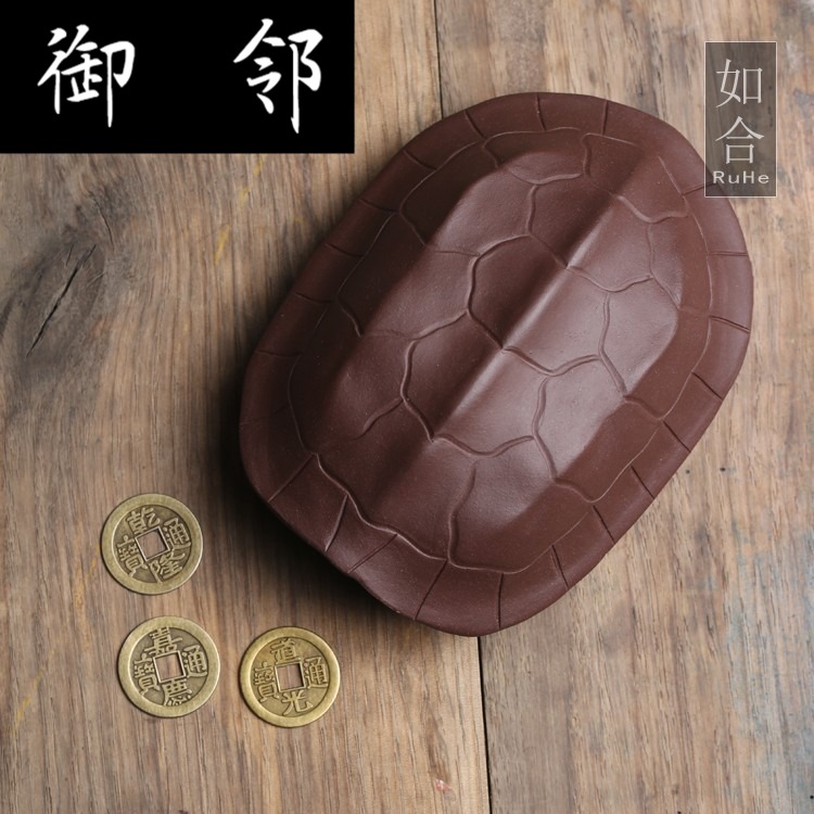 Evil spirit town curtilage yixing purple sand shell manual as divination tea pet furnishing articles feng shui decoration