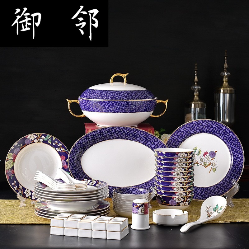 Propagated chaozhou ipads porcelain tableware suit the new 2018 listed European bowl dishes can be