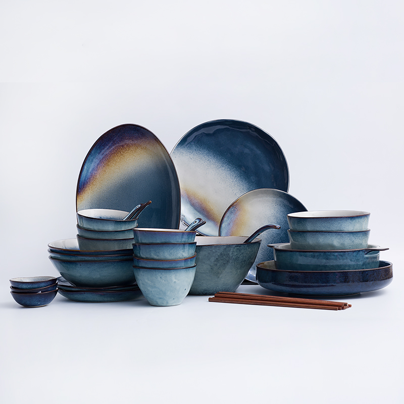 Ceramic tableware suit ins web celebrity tableware move northern dishes dishes wedding gift sets